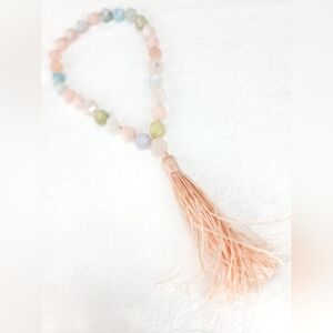 Pastel pocket mala, mini mala, meditation jewelry, yoga, prayer beads